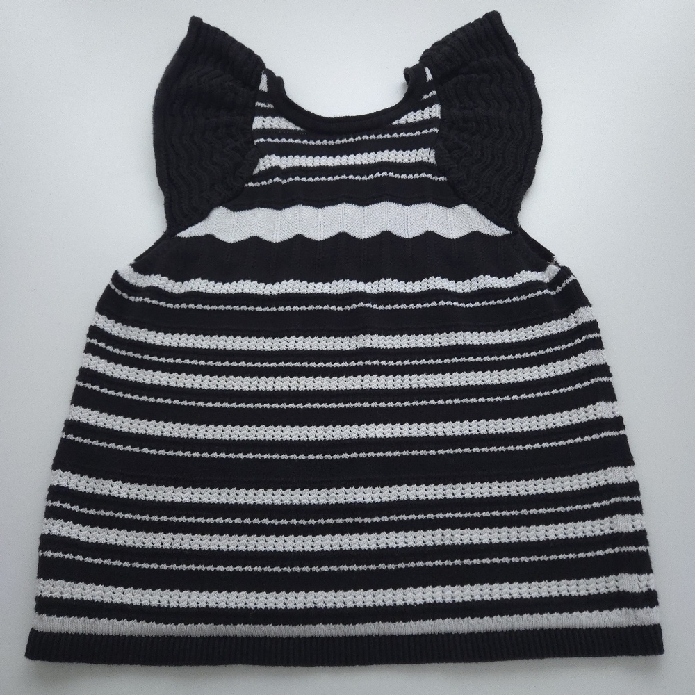 Gap Kids Black White Crochet Sweater Tank Top size XXL (14-16 Years) - Picture 10 of 13